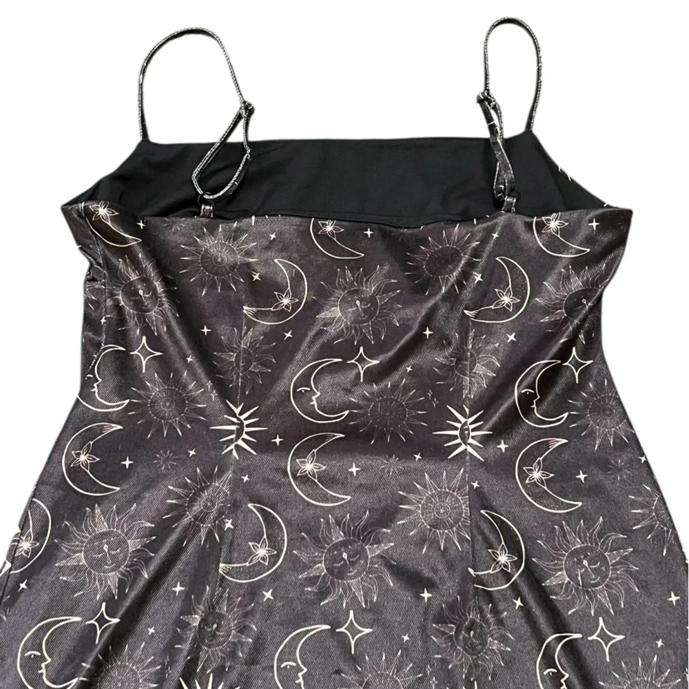 Urban Outfitters black & white celestial stars and moons mini dress - Picture 6 of 12